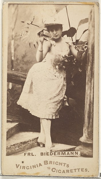 Allen & Ginter, Fräulein Biedermann, from the Actors and Actresses series (N45, Type 1) for Virginia Brights Cigarettes