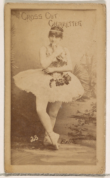 W. Duke, Sons & Co., Card Number 28, Bella, from the Actors and Actresses series (N145-1) issued by Duke Sons & Co. to promote Cross Cut Cigarettes