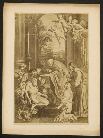 Domenichino, L’ultima Comunione di San Girolamo, Vatikanische Museen, Rom: Ansicht des Gemäldes von Domenichino
