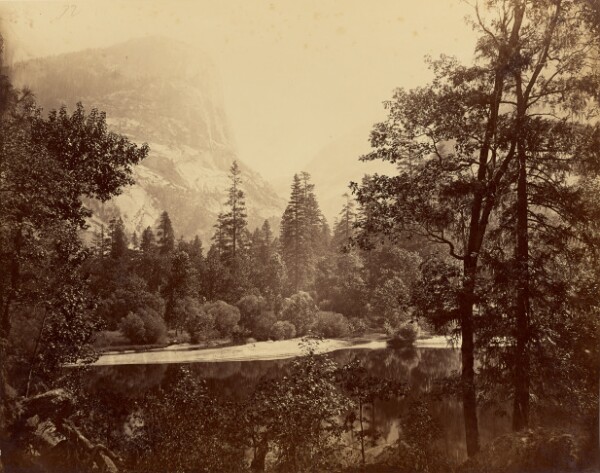 Carleton Watkins, ["The Lake" - Yo Semite Valley] / [Lake Bank] / [Lake Ah-Wi-Yah, Yosemite] / [Mirror Lake and Mt. Watkins, Yosemite]