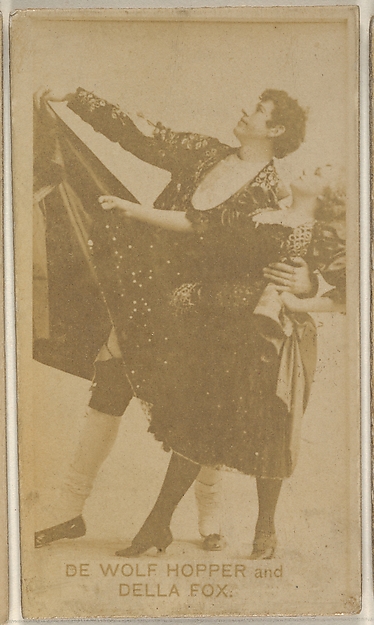 Allen & Ginter, De Wolf Hopper and Della Fox, from the Actors and Actresses series (N45, Type 8) for Virginia Brights Cigarettes