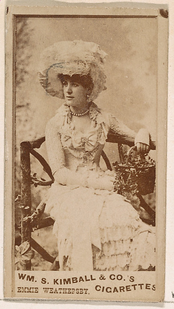 William S. Kimball & Company, Emmie Weathersby, from the Actresses series (N203) issued by Wm. S. Kimball & Co.