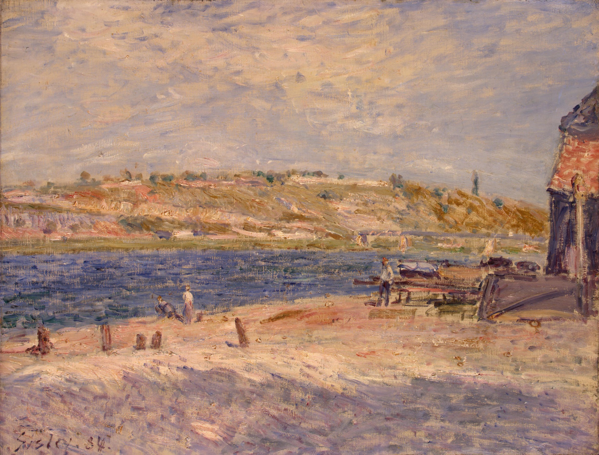 Alfred Sisley, Riverbank at Saint-Mammès