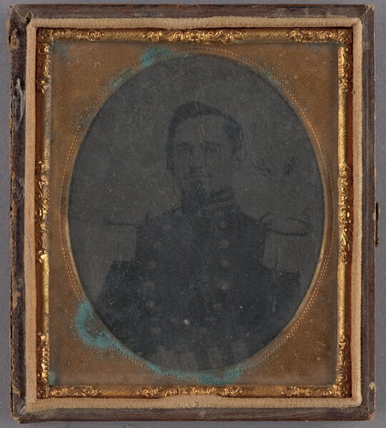 Unknown, [Portrait of a Seated Soldier with Moustache and Goatee]