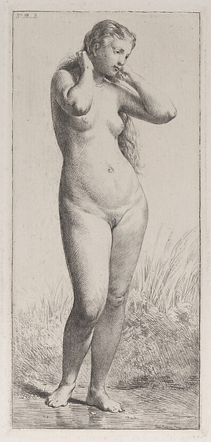 Charles Jacque, The Young Bather