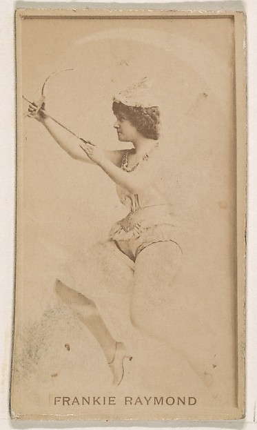 Kinney Brothers Tobacco Company, Frankie Raymond, from the Actresses series (N245) issued by Kinney Brothers to promote Sweet Caporal Cigarettes