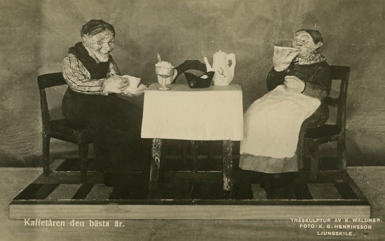 Karl Gustaf Henrik Henriksson, Postcard. “Waldner. The coffee years the best is” according to the donor’s note