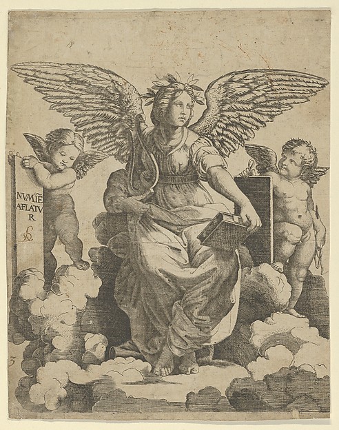 Anonymous, Poetry personified as a winged woman