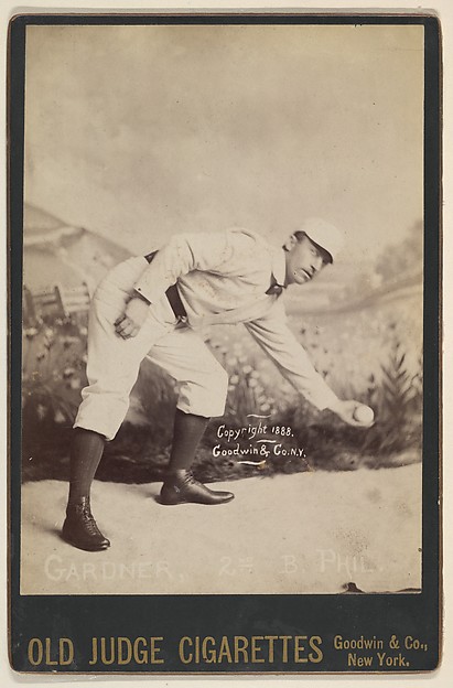 Goodwin & Company, Gardner, 2nd Base, Philadelphia, from the series Old Judge Cigarettes