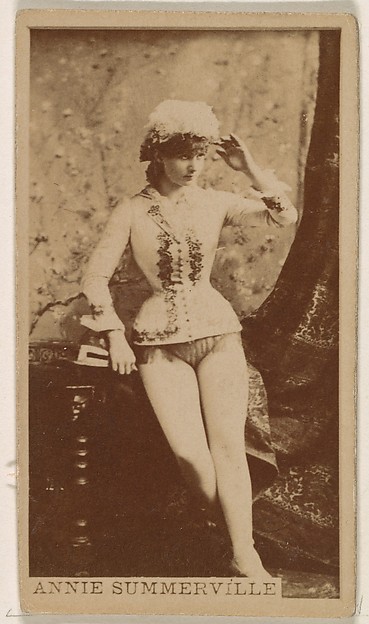 Kinney Brothers Tobacco Company, Miss Annie Summerville, from the Actresses series (N245) issued by Kinney Brothers to promote Sweet Caporal Cigarettes
