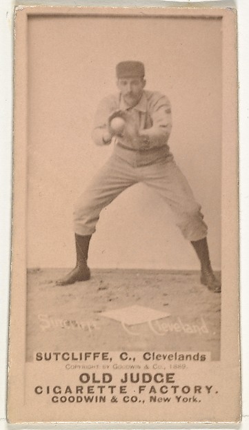 Goodwin & Company, Elmer Ellsworth "Sy" Sutcliffe, Catcher, Cleveland, from the Old Judge series (N172) for Old Judge Cigarettes