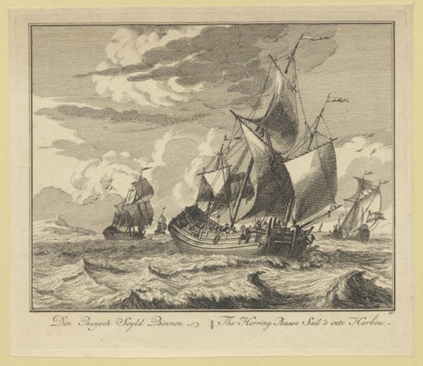 Adolf van der Laan, Den Buysch Seyld Binnen = The Herring Busse Sail's into Barbou /