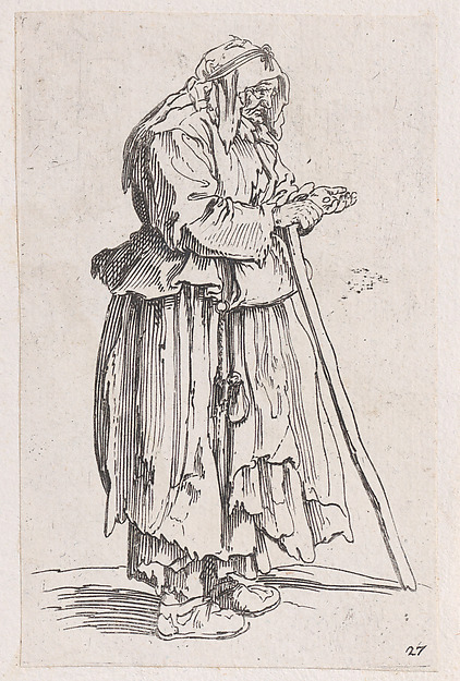 Anonymous, Reverse Copy of Le Gentilhomme Enroulé dans son Manteau Bordé de Fourrures (The Gentleman Wrapped in his Fur Lined Mantle), from La Noblesse (The Nobility)