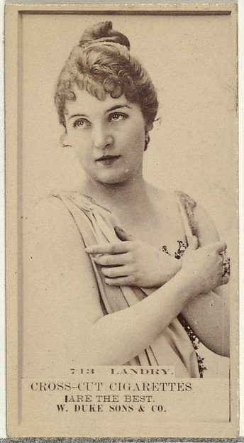 W. Duke, Sons & Co., Card Number 713, Landry, from the Actors and Actresses series (N145-3) issued by Duke Sons & Co. to promote Cross Cut Cigarettes