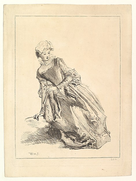 François Boucher, Woman leaning to left