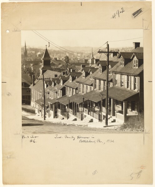 Walker Evans, Two-Family Houses in Bethlehem, Pennsylvania