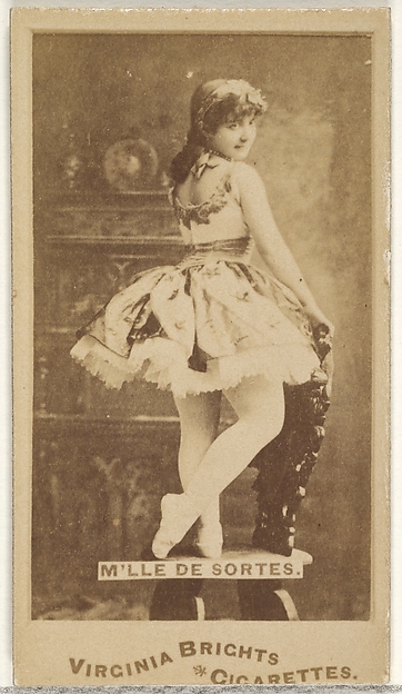 Allen & Ginter, Mlle. de Sortes, from the Actors and Actresses series (N45, Type 1) for Virginia Brights Cigarettes