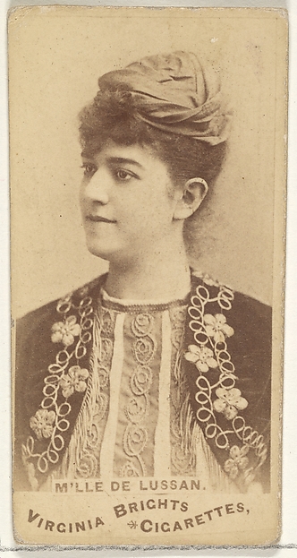 Allen & Ginter, Mlle. de Lussan, from the Actors and Actresses series (N45, Type 1) for Virginia Brights Cigarettes