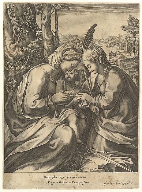 Giorgio Ghisi, The  Mystic marriage of St. Catherine
