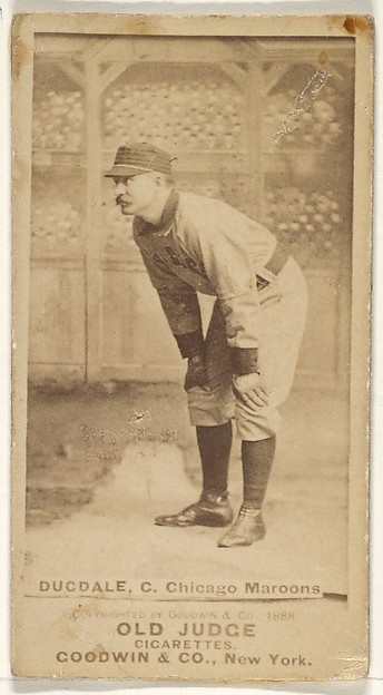 Goodwin & Company, Dan Dugdale, Catcher, Chicago, from the Old Judge series (N172) for Old Judge Cigarettes