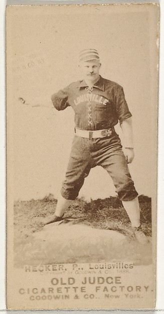 Goodwin & Company, Guy Jackson Hecker, Pitcher, Louisville Colonels, from the Old Judge series (N172) for Old Judge Cigarettes