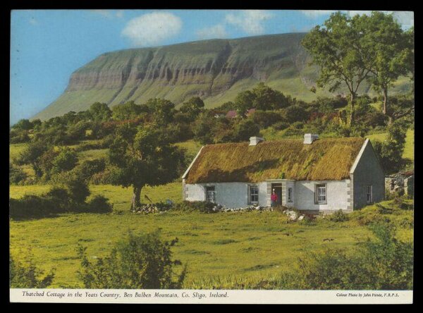 Hinde, John Wilfrid, Thatched Cottage in the Yeats Country, Ben Bulben Mountain, Co. Sligo, Ireland