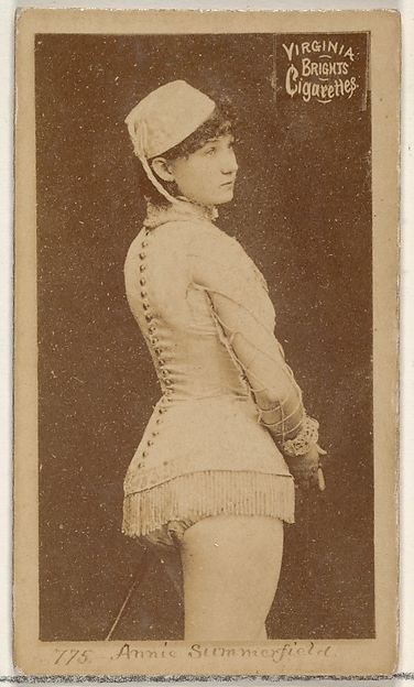 Allen & Ginter, Card 775, Annie Summerfield, from the Actors and Actresses series (N45, Type 2) for Virginia Brights Cigarettes