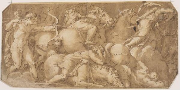 Polidoro da Caravaggio, The slaughter of Niobe's children