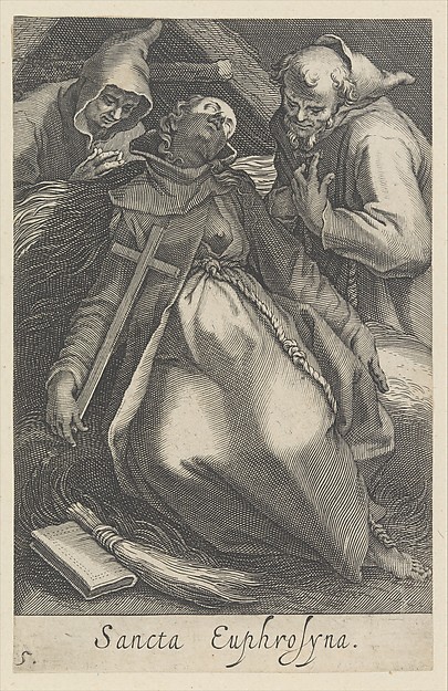 Abraham Bloemaert, Sancta Euphrolyna, from "Female Hermits"