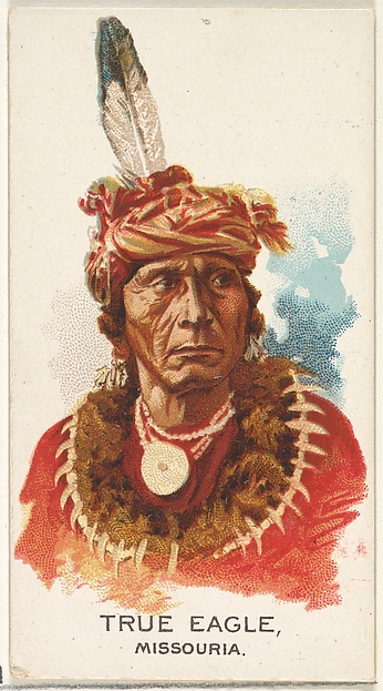 Allen & Ginter, True Eagle, Missouria, from the American Indian Chiefs series (N2) for Allen & Ginter Cigarettes Brands
