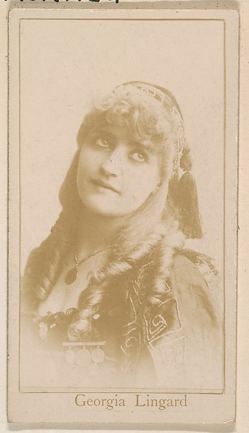 Kinney Brothers Tobacco Company, Georgia Lingard, from the Actresses series (N245) issued by Kinney Brothers to promote Sweet Caporal Cigarettes
