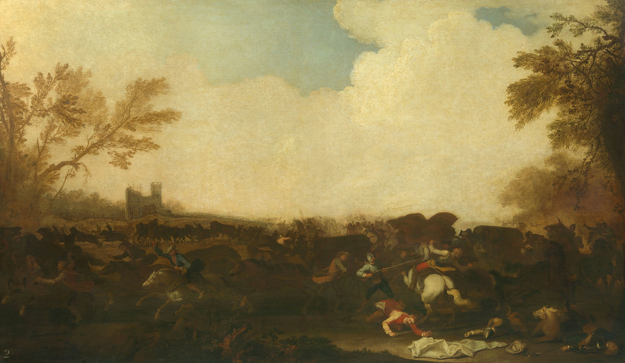 Georg Philipp Rugendas the Elder, Soldiers Attacking a Foraging Party
