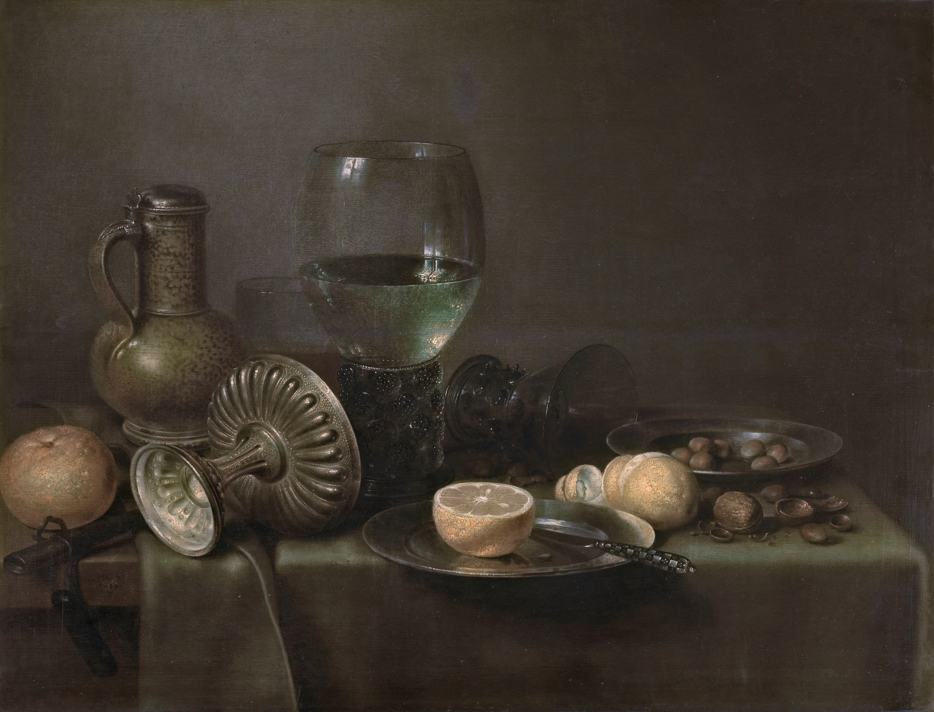 Willem Claesz. Heda, Still Life with Beer-pitcher and Orange