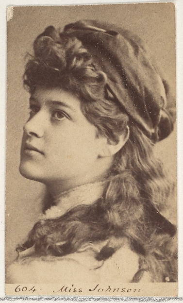 Allen & Ginter, Card 604, Miss Johnson, from the Actors and Actresses series (N45, Type 1) for Virginia Brights Cigarettes