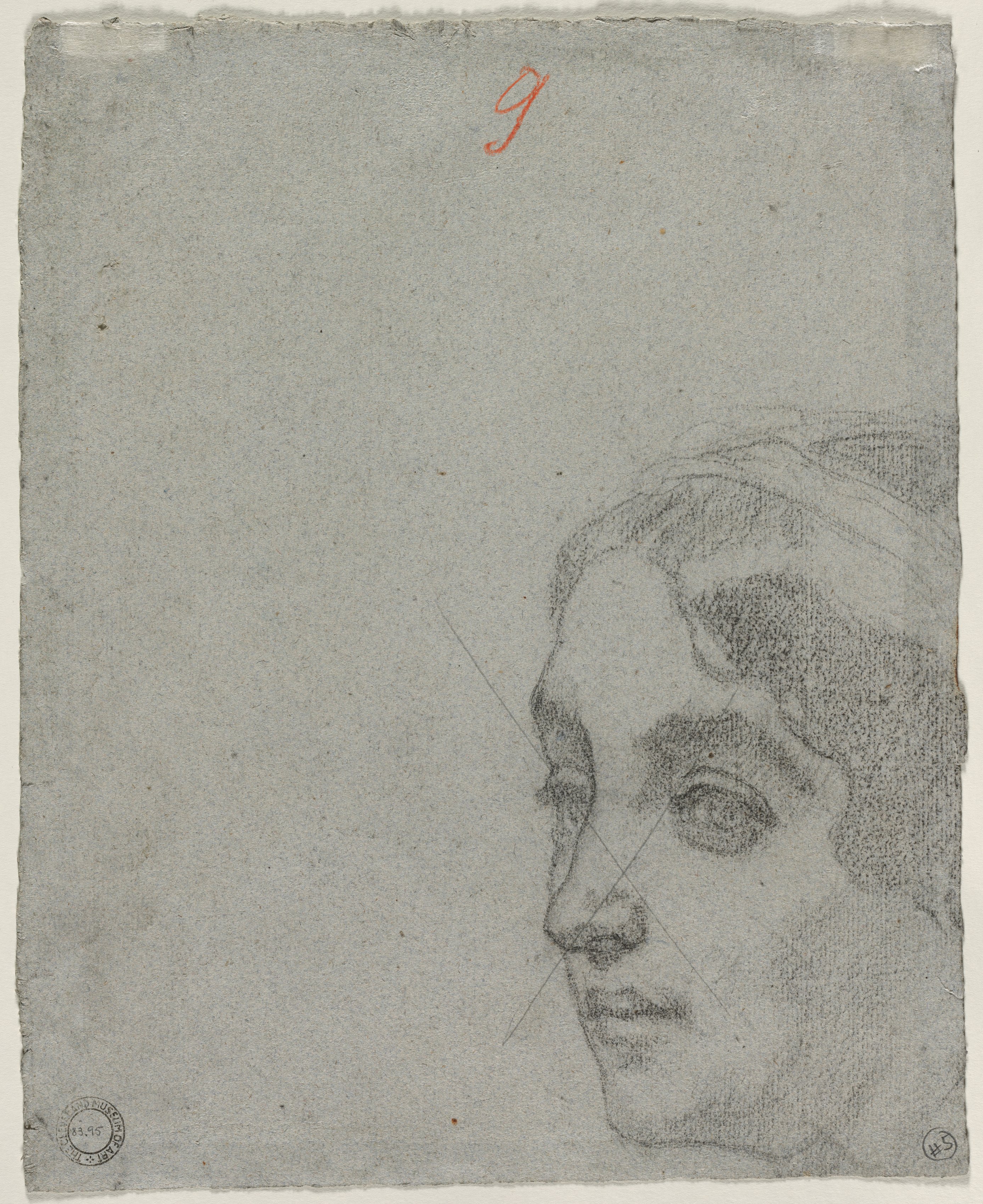 Thomas Couture, Head of a Woman (verso)