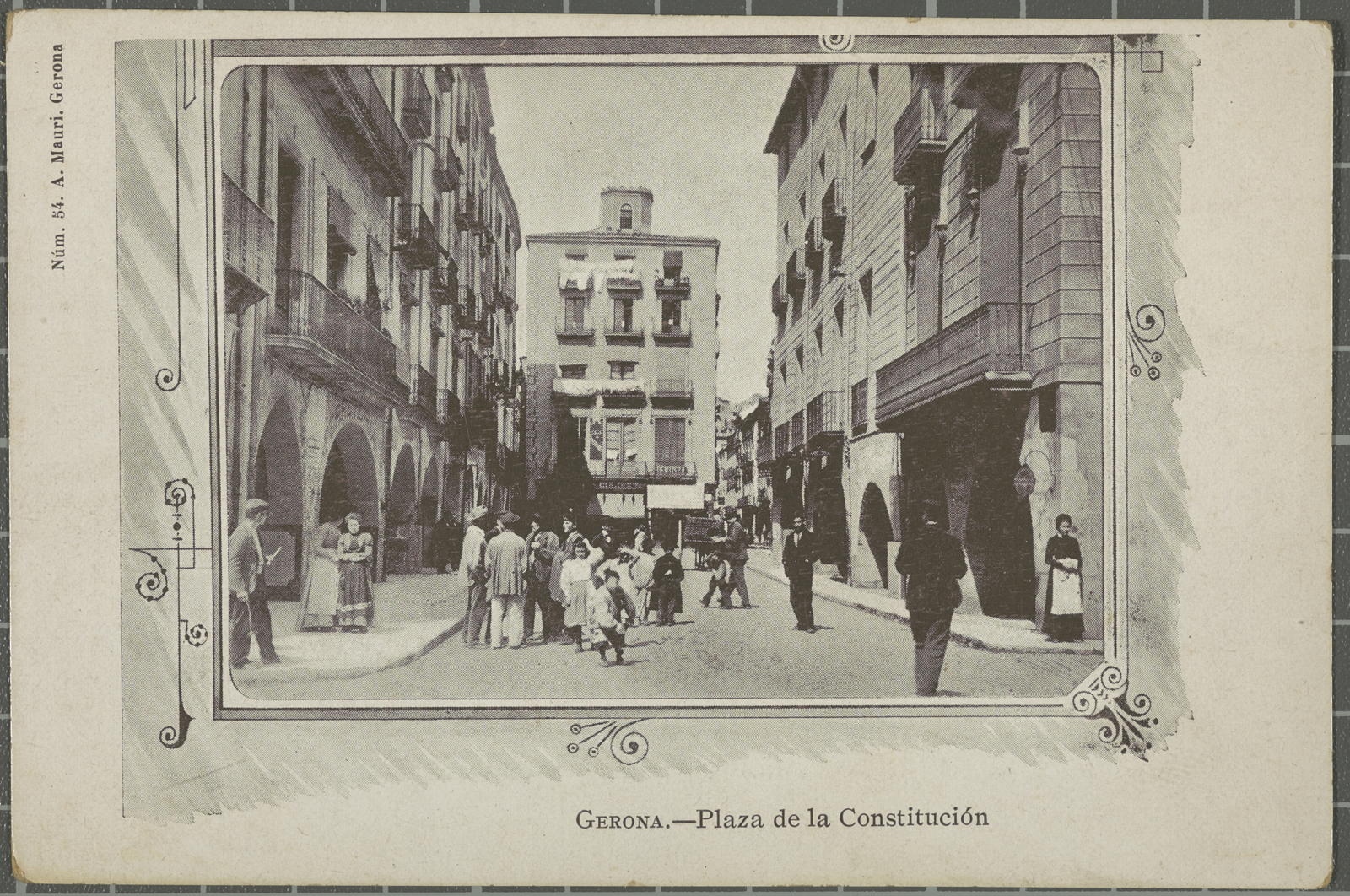 Amadeu Mauri Aulet, Gerona.-Plaza de la Constitución