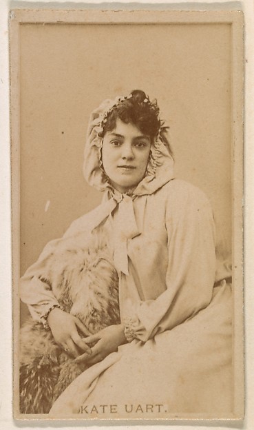 Kinney Brothers Tobacco Company, Kate Uart, from the Actresses series (N245) issued by Kinney Brothers to promote Sweet Caporal Cigarettes