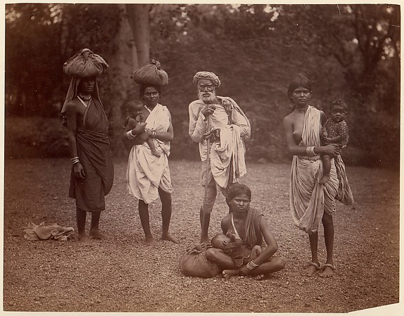Unknown, [Old Man and Women with Children, One Nursing]