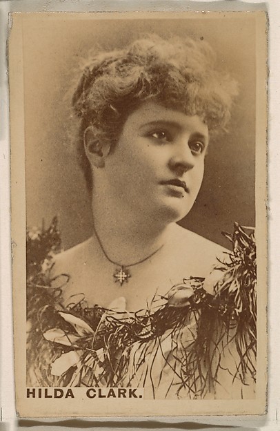 Kinney Brothers Tobacco Company, Hilda Clark, from the Actresses series (N246), Type 1, issued by Kinney Brothers to promote Sporting Extra Cigarettes