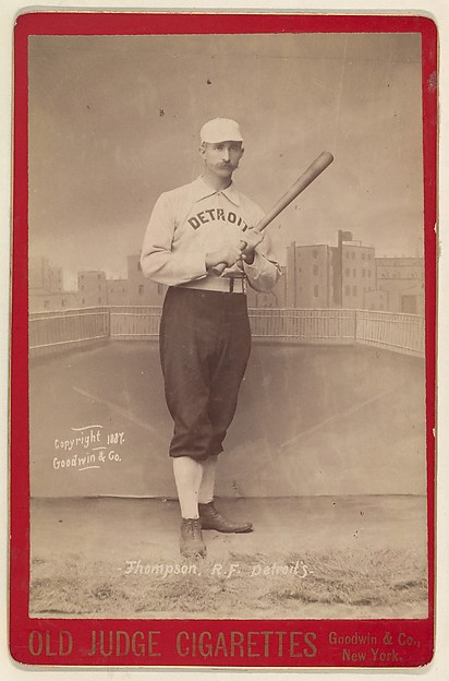 Goodwin & Company, Thompson, Right Field, Detroit, from the series Old Judge Cigarettes