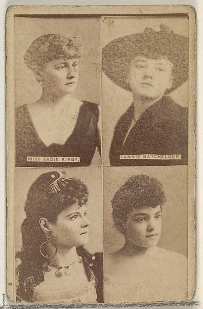 Allen & Ginter, Miss Sadie Kirby/ Fannie Batchelder, from the Actors and Actresses series (N45, Type 4) for Virginia Brights Cigarettes