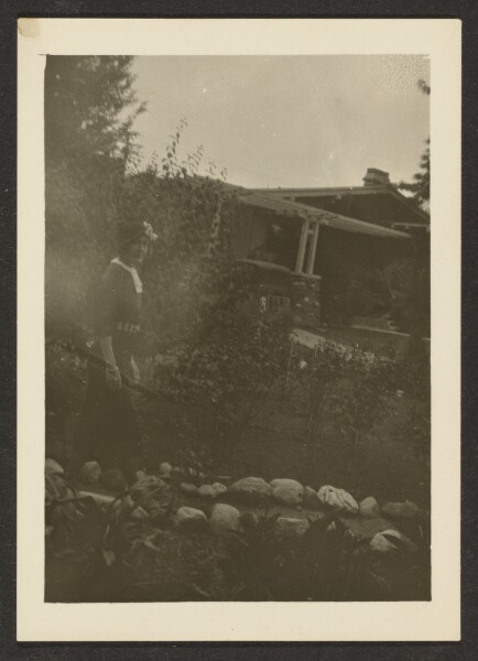Louis Fleckenstein, [Figure in Garden]