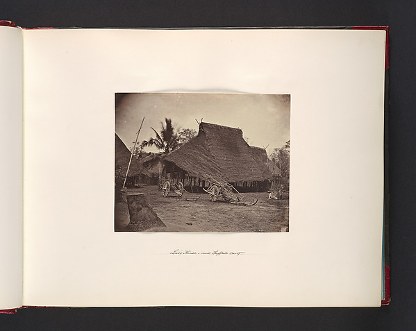 John Thomson, Laos House and Buffalo Carts