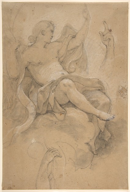 Charles Joseph Natoire, Angel Holding a Banderole
