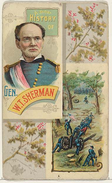 W. Duke, Sons & Co., A Short History: General William T. Sherman, from the Histories of Generals series (N114) issued by W. Duke, Sons & Co. to promote Honest Long Cut Smoking and Chewing Tobacco