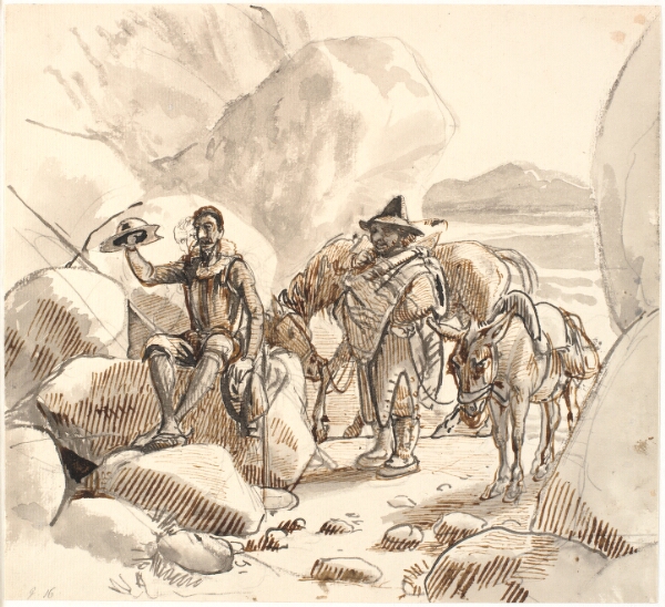 Wilhelm Marstrand, Don Quixote belærer Sancho om riddernes ry og fremtid