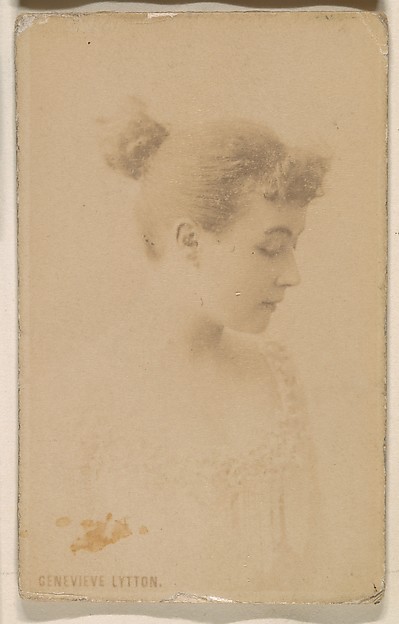 Kinney Brothers Tobacco Company, Genevieve Lytton, from the Actresses series (N246), Type 1, issued by Kinney Brothers to promote Sporting Extra Cigarettes