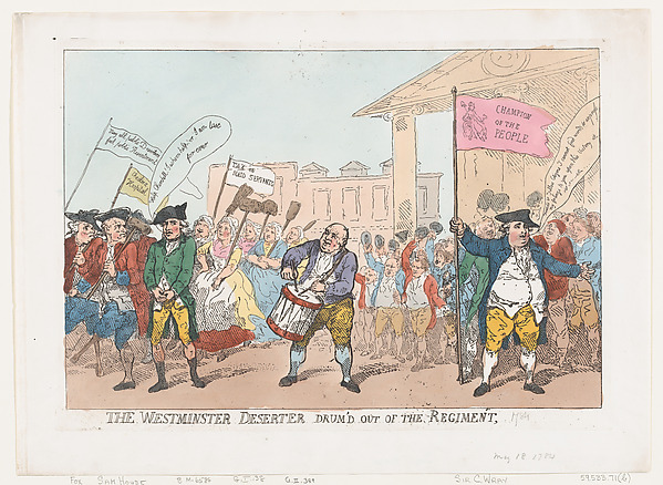 Thomas Rowlandson, The Westminster Deserter Drum'd Out of The Regiment