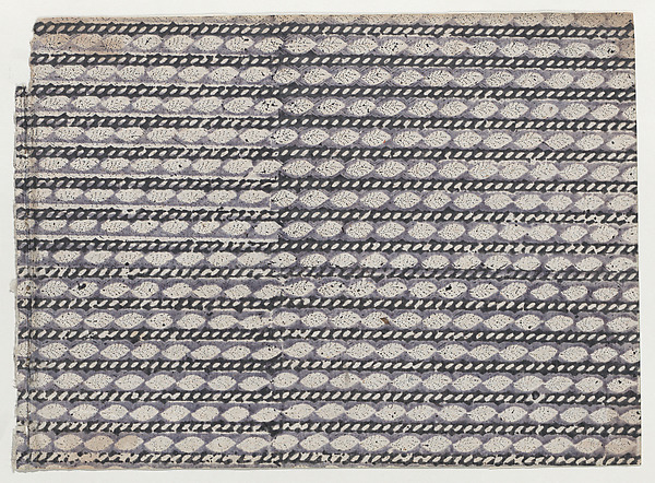 Anonymous, Sheet with gray and black abstract pattern