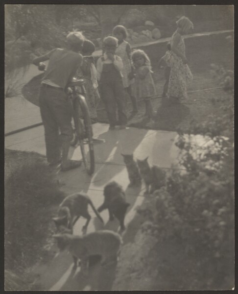 Louis Fleckenstein, [Children and Cats]
